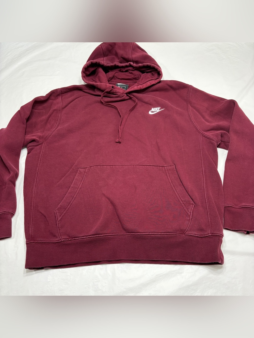 Nike Maroon Red Pullover Hoodie Sweatshirt Men’s Medium